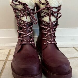 Michael Kors Montaigne Faux Fur Rain Boot